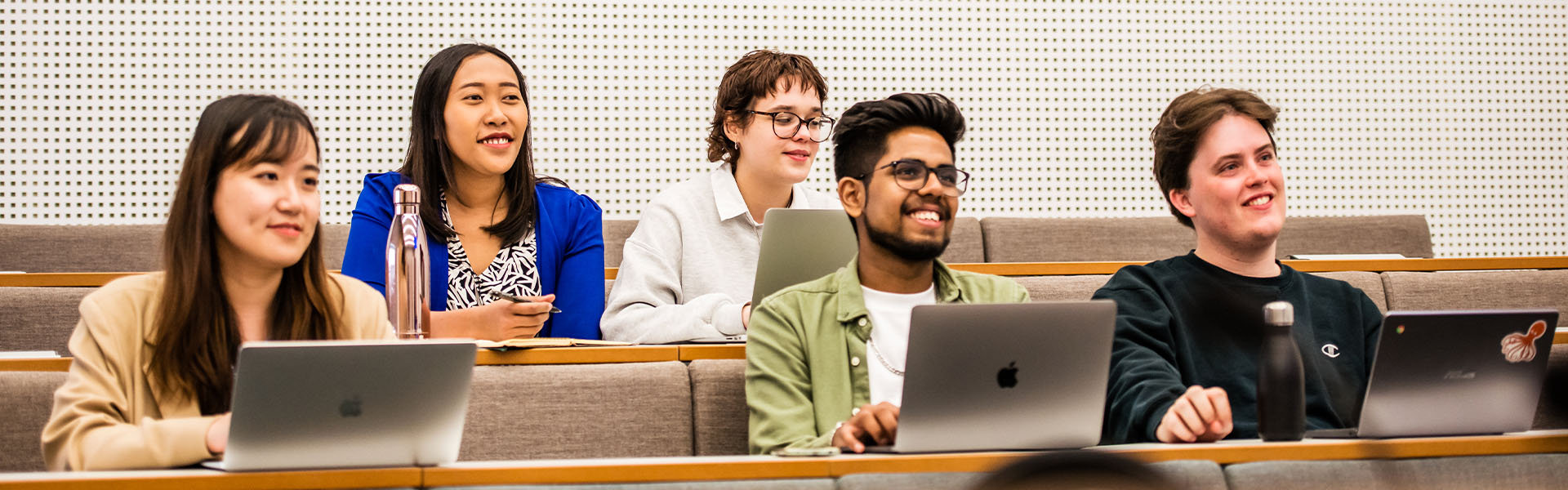 A group of students in a lecture theatre