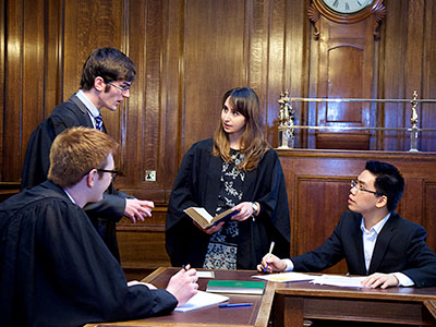 Students in the courtroom