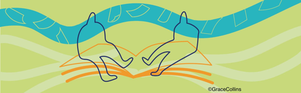 Image of cartoon outline of two people