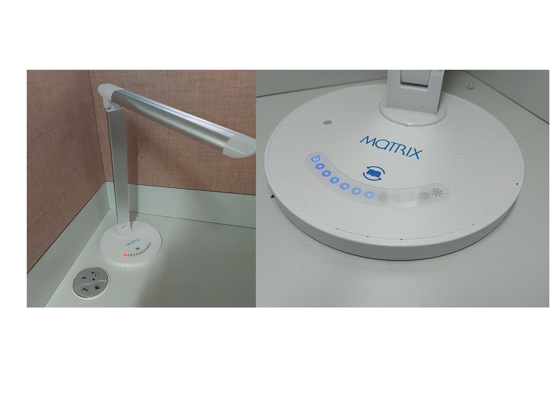 Adjustable brightness library lamps 