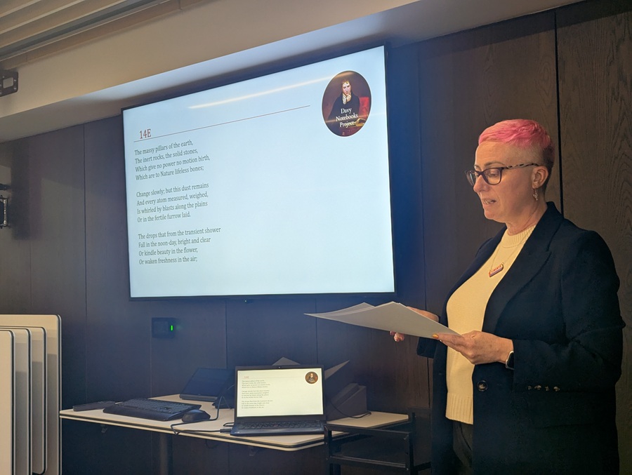 Professor Sharon Ruston speaking to the DDCH in Leeds in May 2025