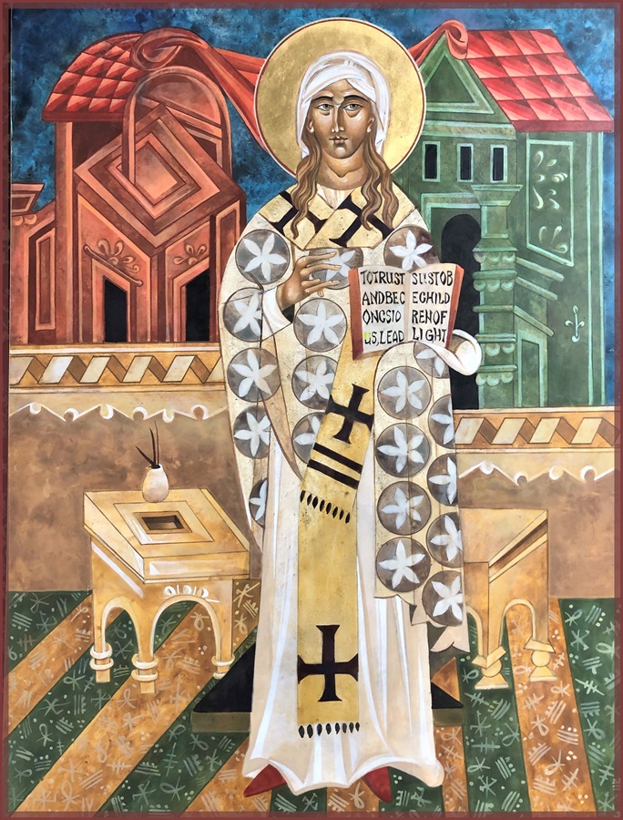 Religious icon by the artist Mary Jane Miller