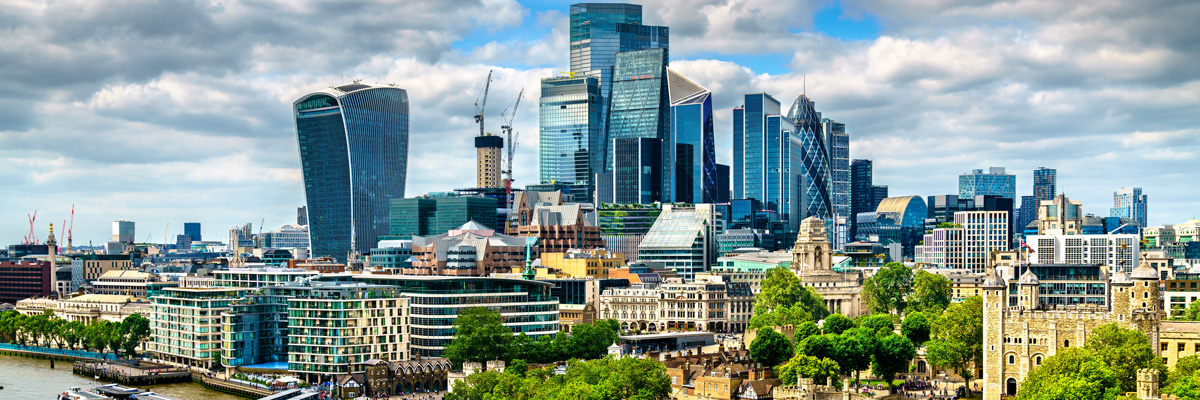 The city of London viewed from across the river