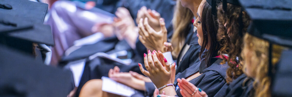 People attending a graduation ceremony