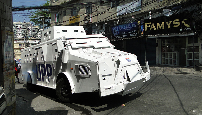 a white tank from the Pacifying Police Unit