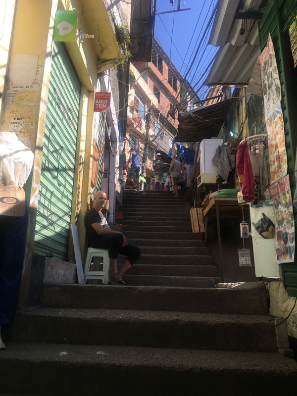 A very steep staircase