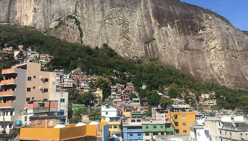 The view from an entrepreneur&rsquo;s office in Rocinha.