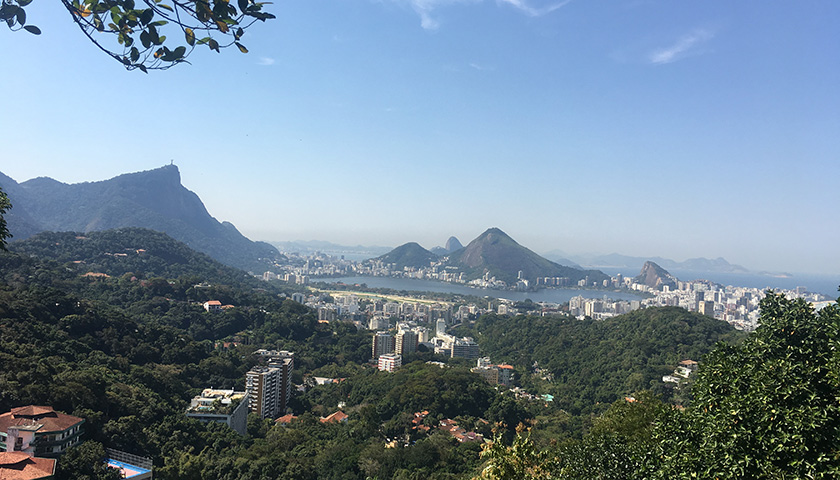 The view from the top of Rocinha, with Christ the Redeemer to the left