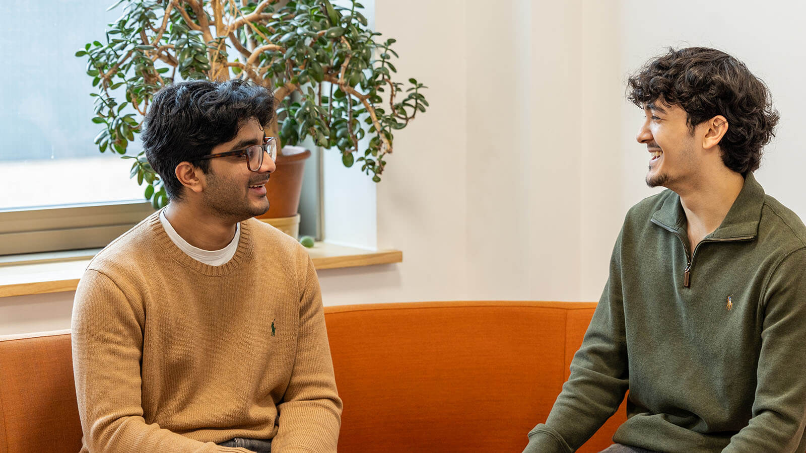 Shathvic and Gabriel speaking with one another