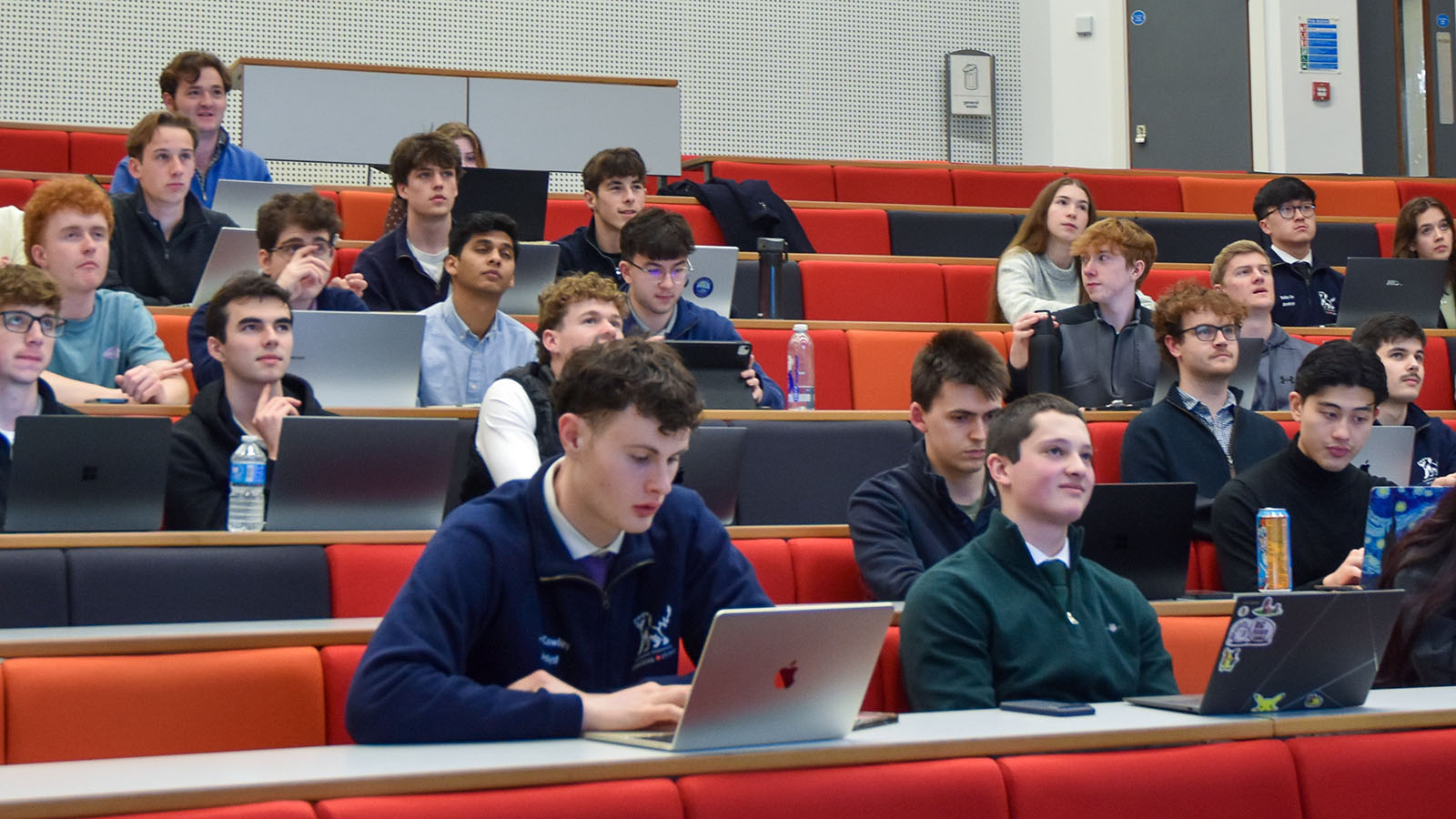 Members of the Ghosal Fund sitting in a lecture theatre