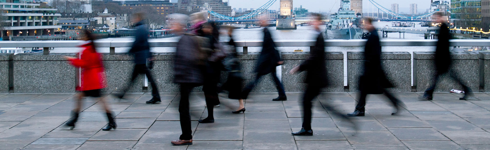 Workers commuting to work. 