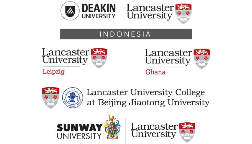 A collage of four international partner logos