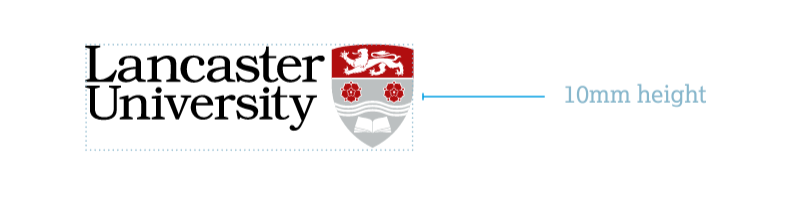 An image explaining the minimum size of the logo in print