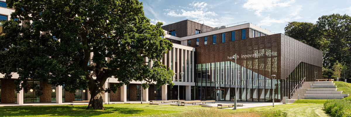 The Health Innovation Campus in the sunshine.