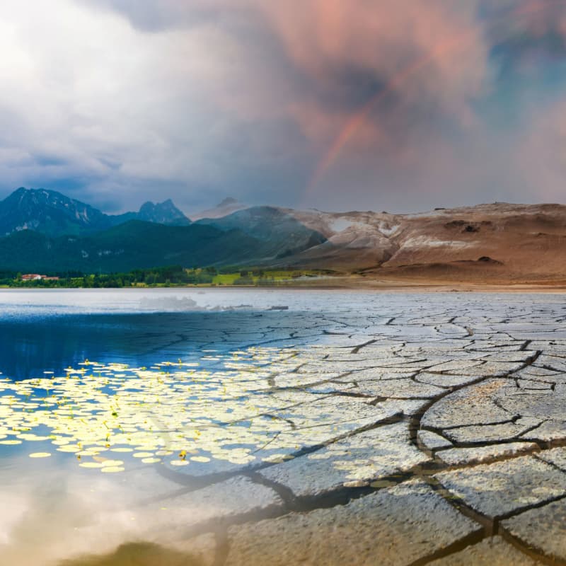 Mountain landscape with water 