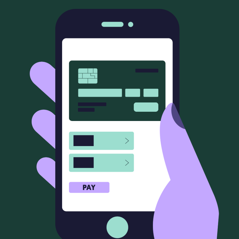 Hand holding mobile phone