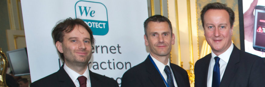 Prime Minister David Cameron is shown Lancaster child protection technology