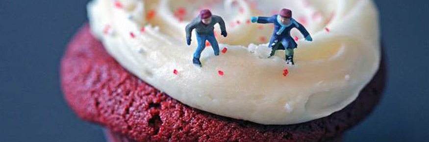 The book's cover image;&lsquo;Red Velvet Cupcake Boys by Christopher Boffoli 