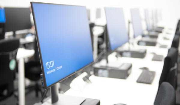 Computer screen in computer lab
