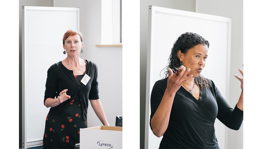 Composite image of Dr Celine Germond-Duret and Professor Christina Hicks.