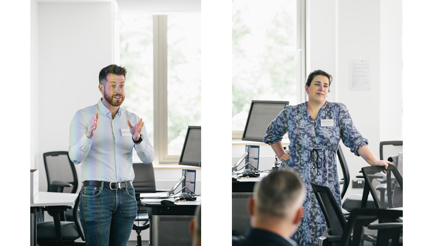 Composite image of Dr Matt Pawelski and Dr Elisavet Christou