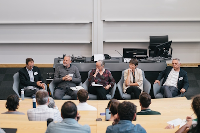 Jon Fitzmaurice, Richard Spencer, Professor Jan Bebbington, Jane Davidson and Professor Nick Barter