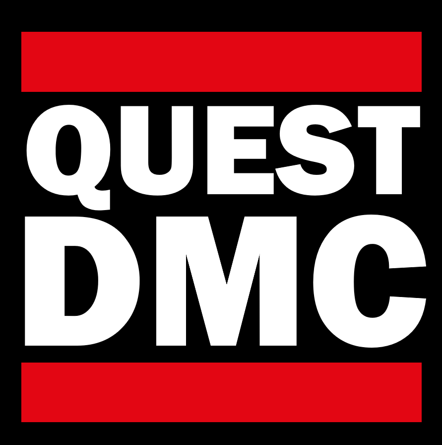 Bold QUEST DMC logo with two red lines above and below the text