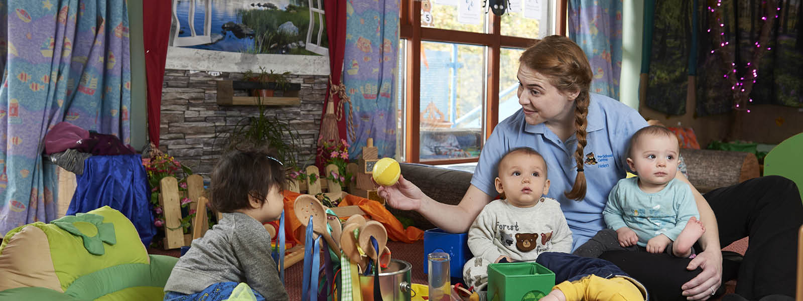children partaking in group activities