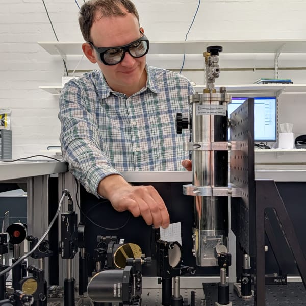 Dr Rostislav Mikhaylovskiy working on green data storage