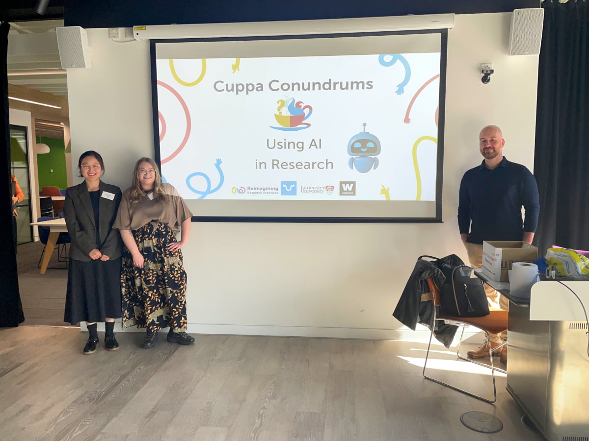 Facilitators at a Cuppa Conundrum Session on AI