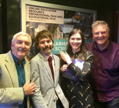 Photo of the RHC MOOC team at the Learning on Screen Awards