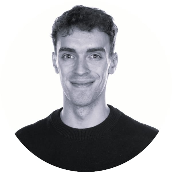 Black and white image of Ed Bartley