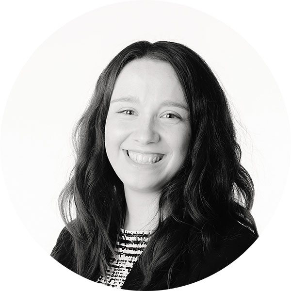 Black and white image of Elle Zientek