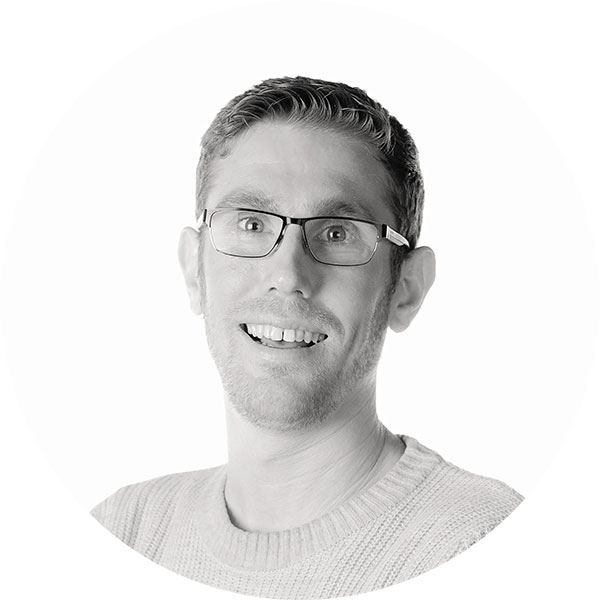 Black and white image of Jake Brown