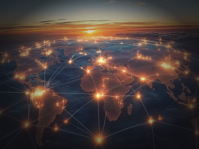 digital networked globe