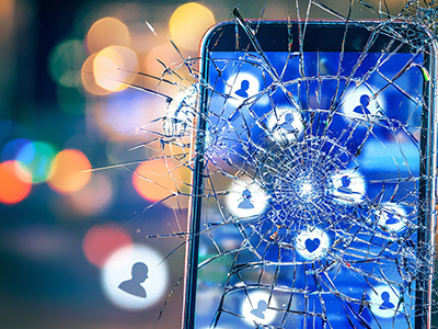 Smashed social media