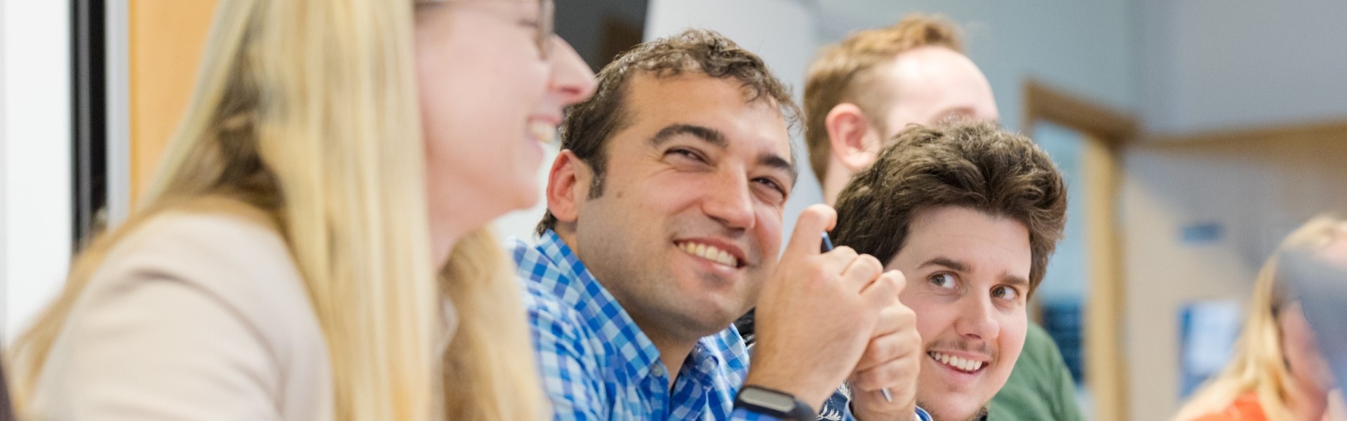 A group of STOR-i members at a meeting 
