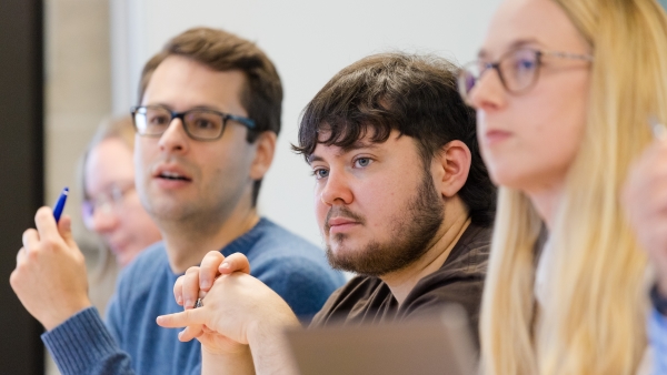 Mixture of STOR-i members at a meeting