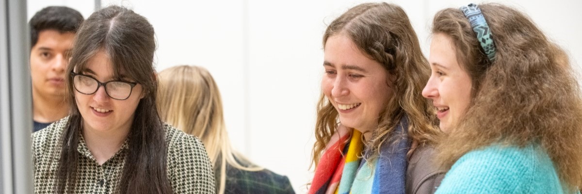 Group of students smiling at the STOR-i annual conference 