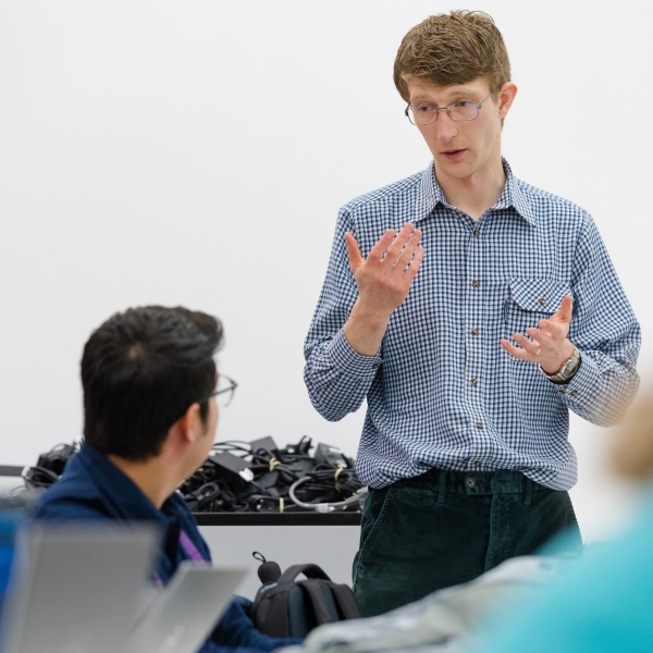 Student being mentored by an academic