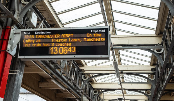 Sign at Lancaster train station