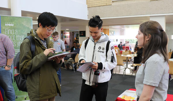 Students at a careers fair