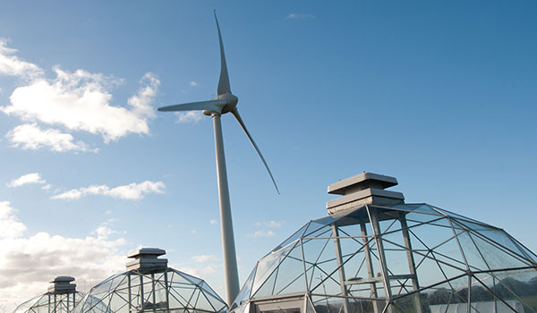 Wind turbine on campus