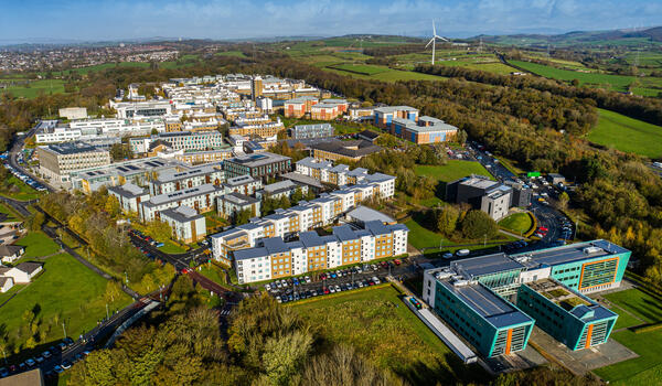 Aerial view of campus