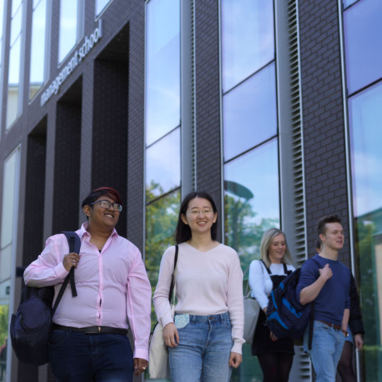 Students outside Charles Carter