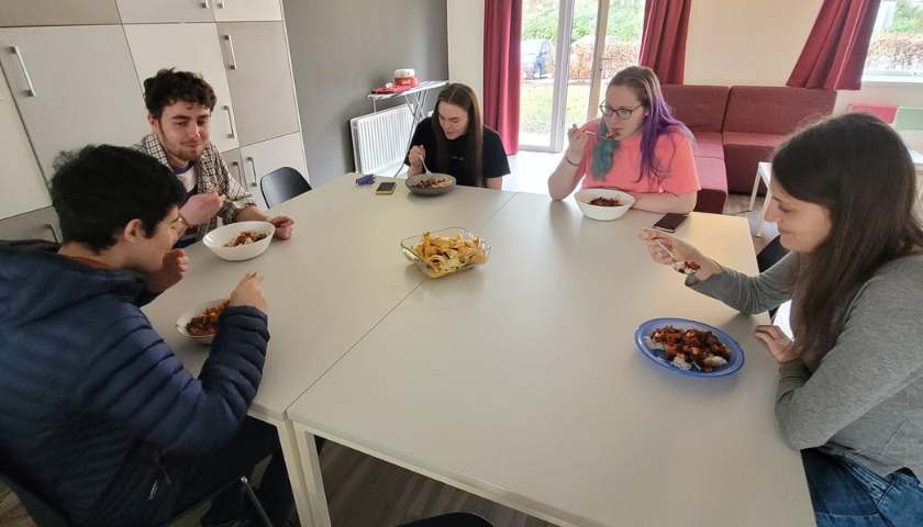 Students sitting together