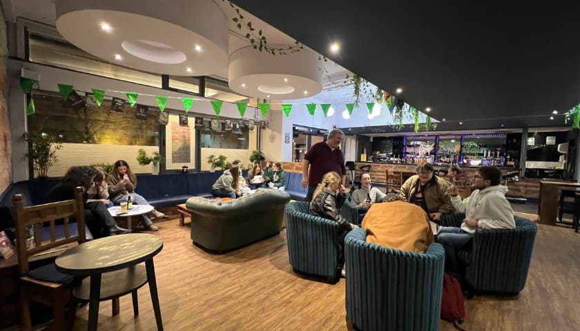 Students at an International Pub Quiz